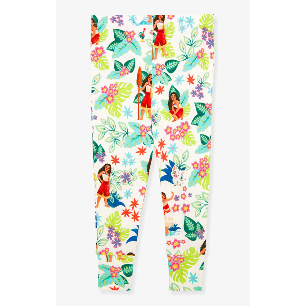 NWT Posh Peanut Disney Moana Bamboo Pajamas Girls Size 7-8 Years Pua Soft Floral - Picture 3 of 7